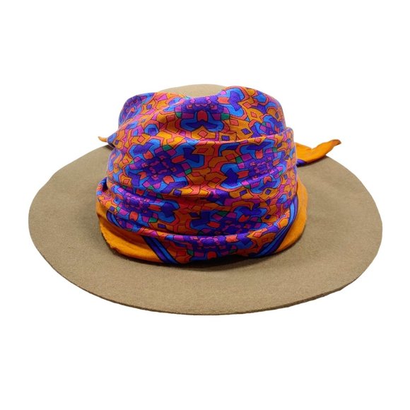 Custom Brown Wool Wide Brim Hat OS main image 7